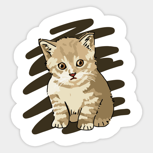 Cute Cat Sticker by BarnawiMT